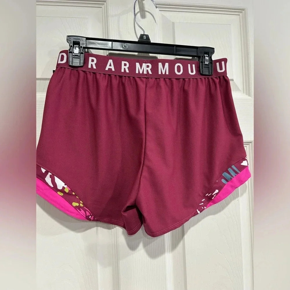 Under Armour Women's S Small Play Up 3.0 Shorts Light Red NWT